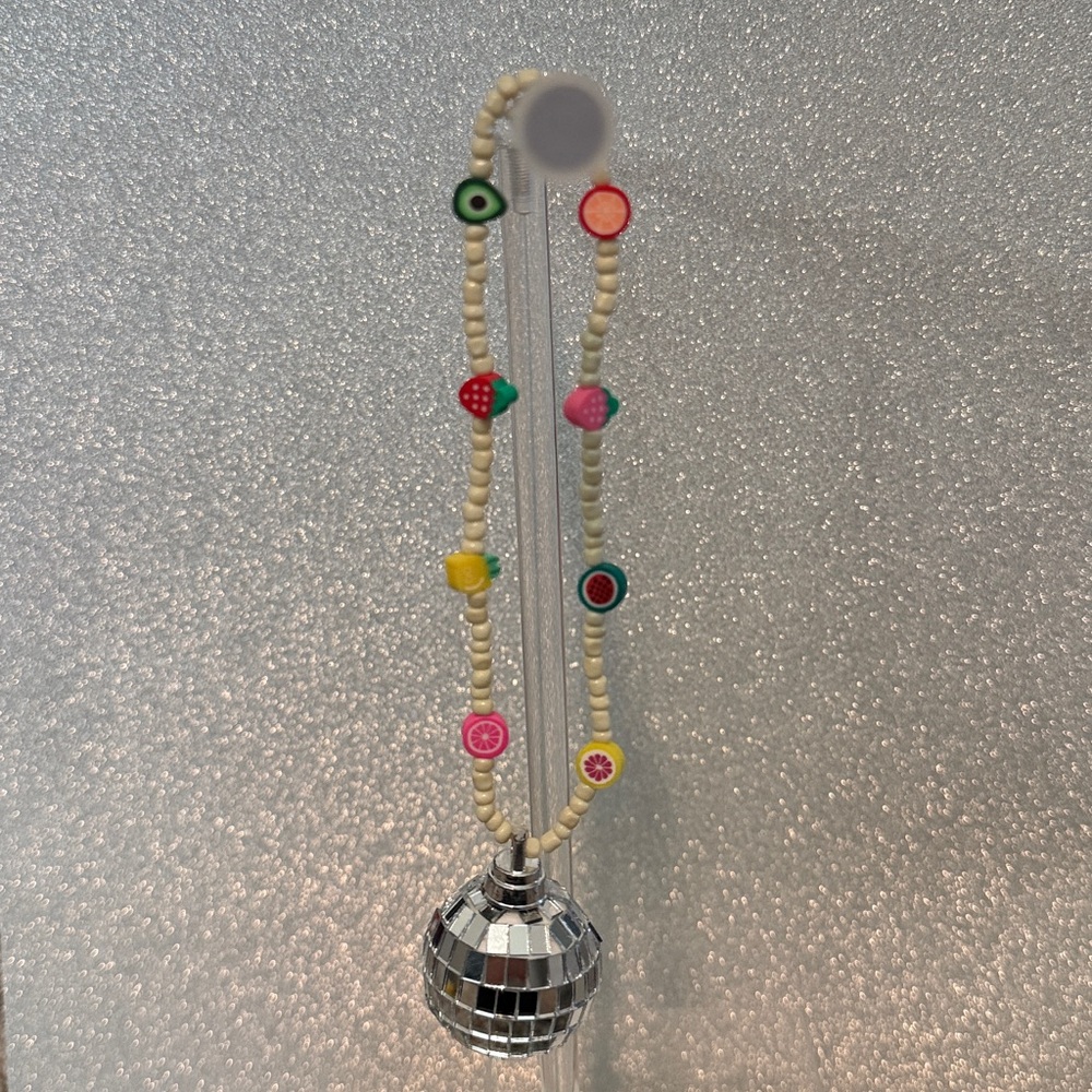 one-of-a-kind handmade disco ball rearview mirror charm